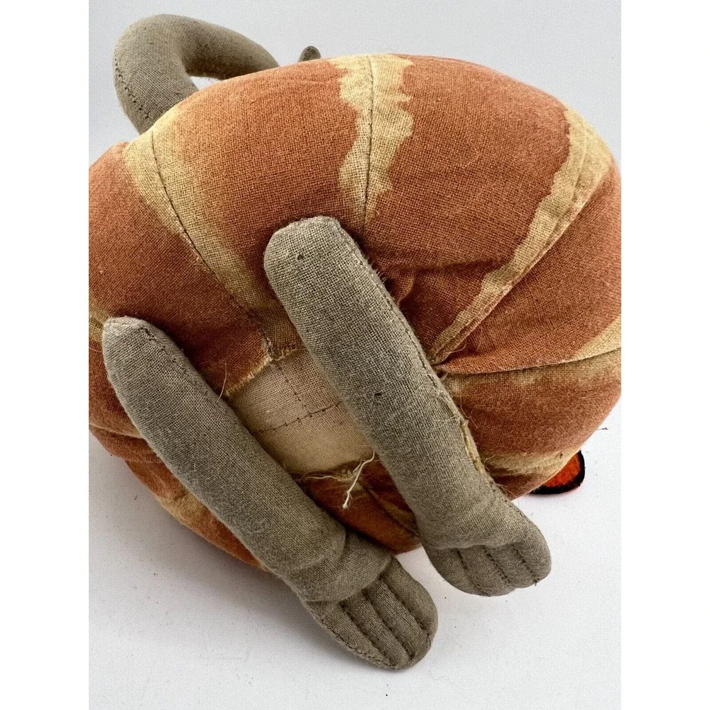 Halloween Primitive‎ Vintage Stuffed Pumpkin Mousse Sand Filled Base